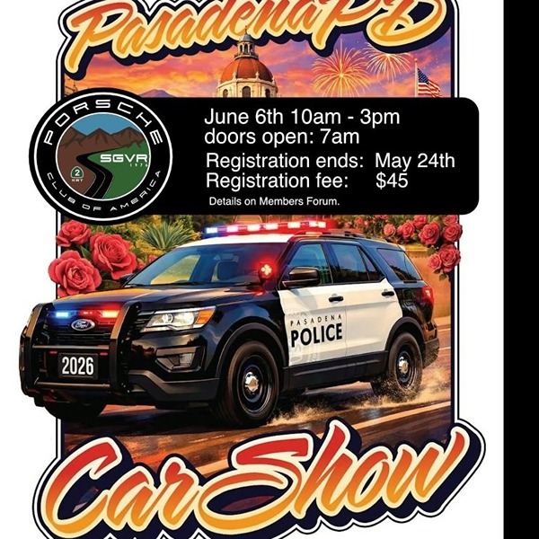 Pasadena PD Car Show flyer June 2026